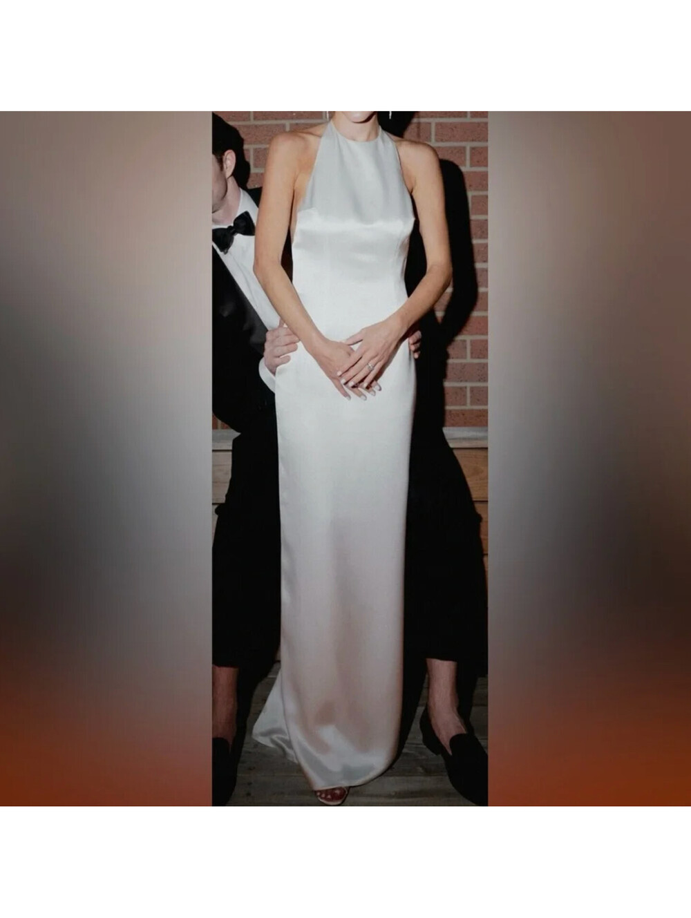 NWT Staud Janet White Wedding Bridal Satin Maxi Dress Gown Designer 4/small